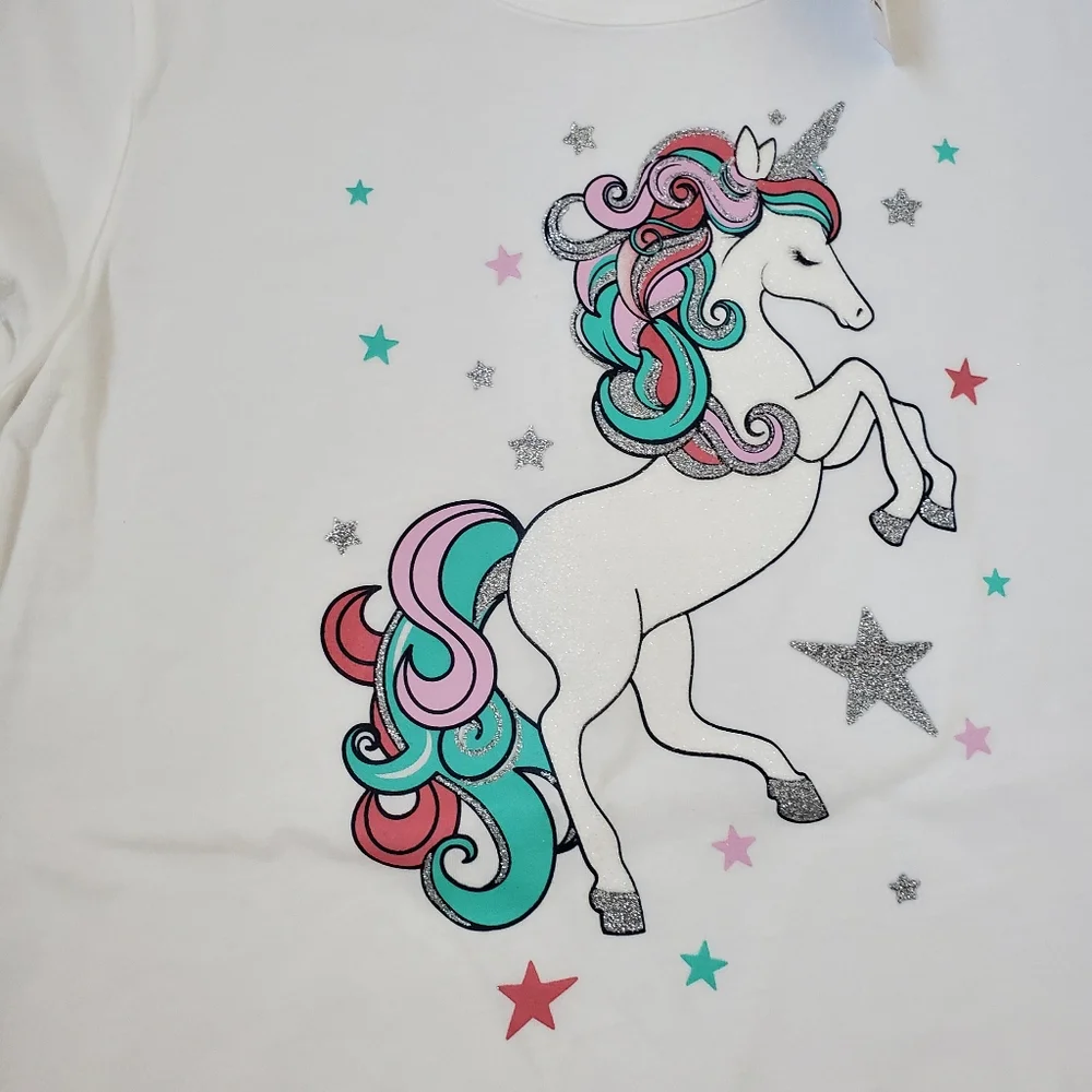 The children's place girls graphic print short sleeves tshirt bundle, …